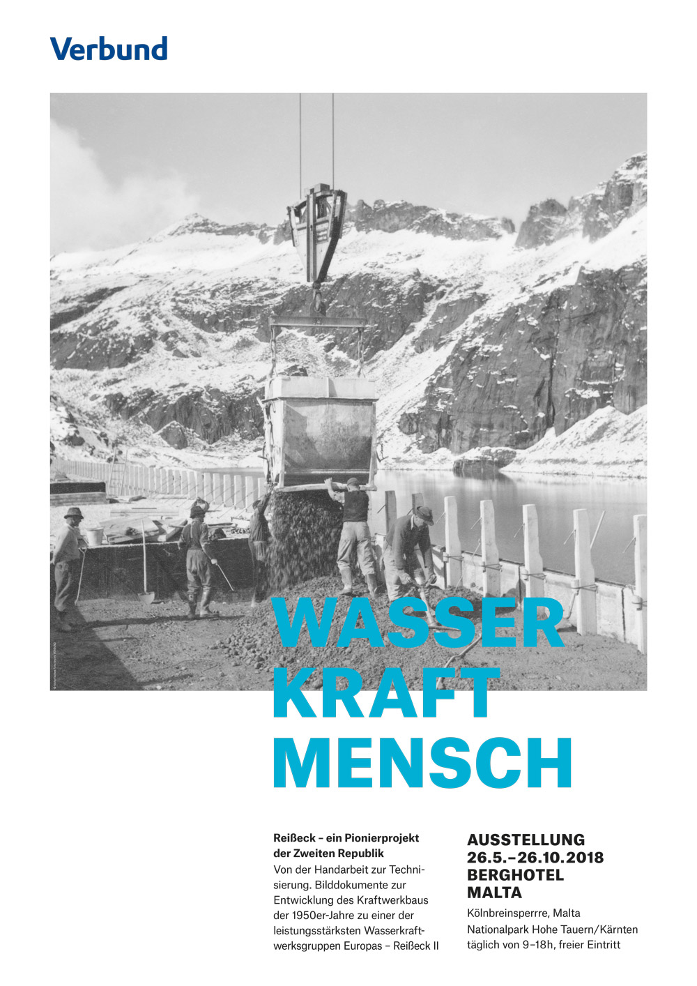 Plakat Wasser Kraft Mensch