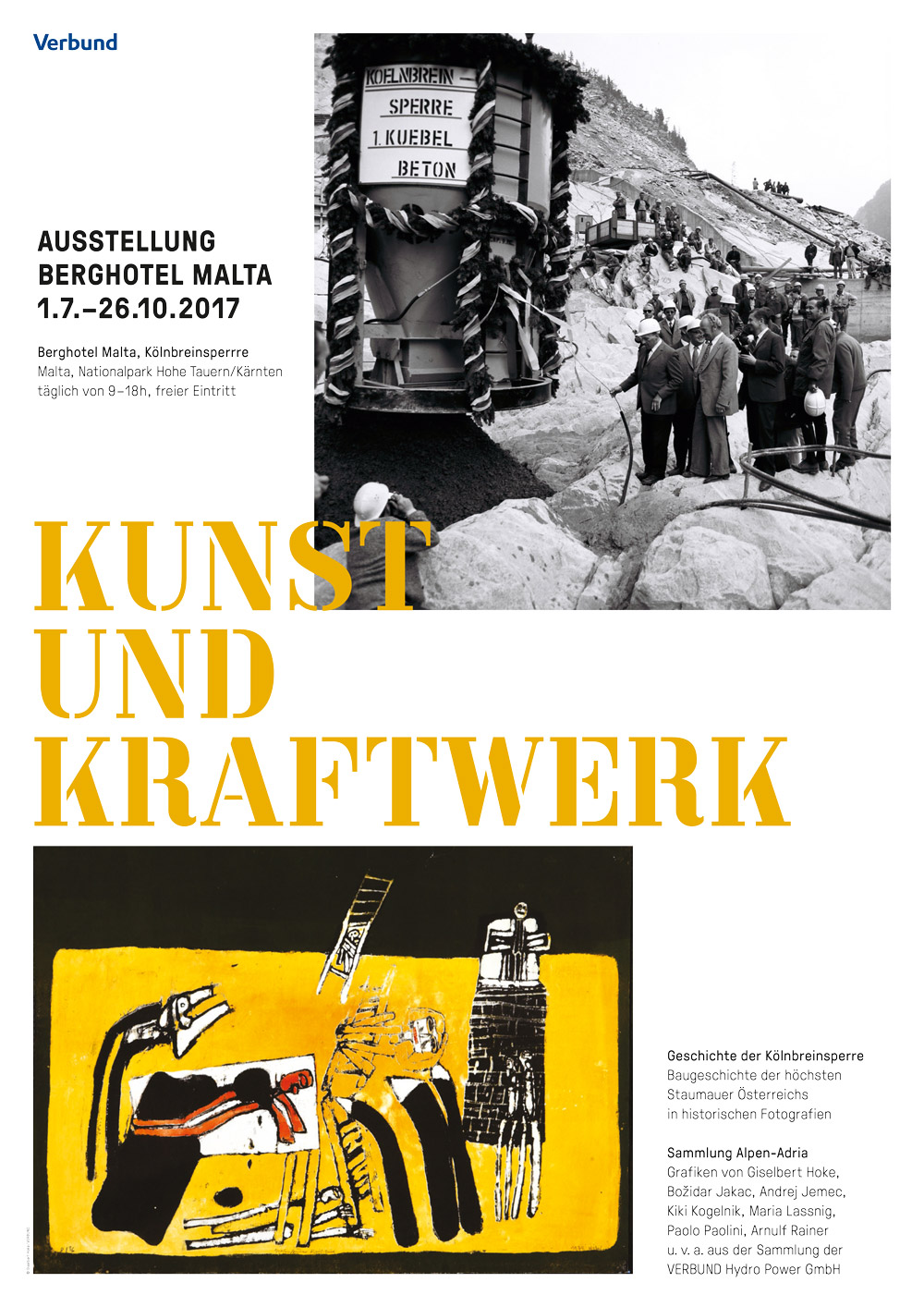 Plakat Kunst und Kraftwerk Könlbreinsperre